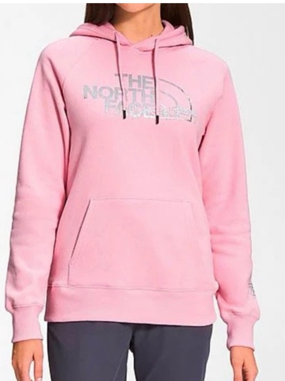 The North Face Pink Logo Pullover Hoodie